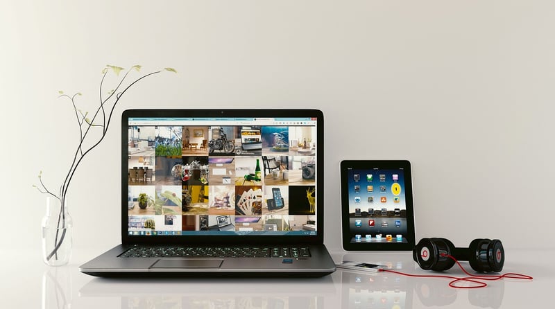 Laptop on a desk
